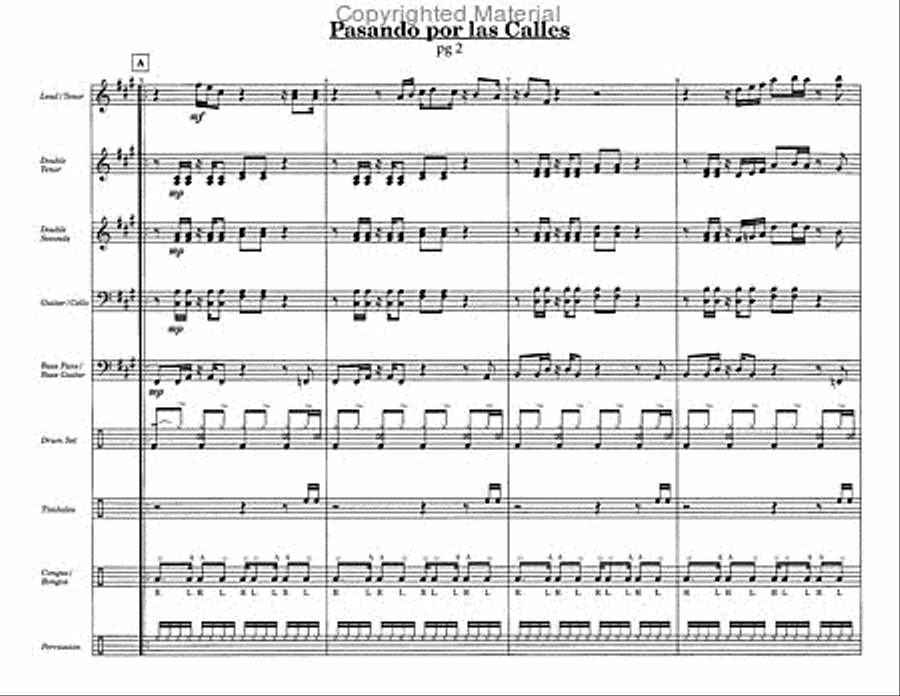 Pasando por las Calles Pasando por las Calles Steel Drum Band scores gallery preview page 3