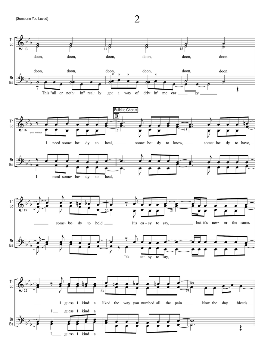 Someone You Loved Someone You Loved SSAA scores gallery preview page 2