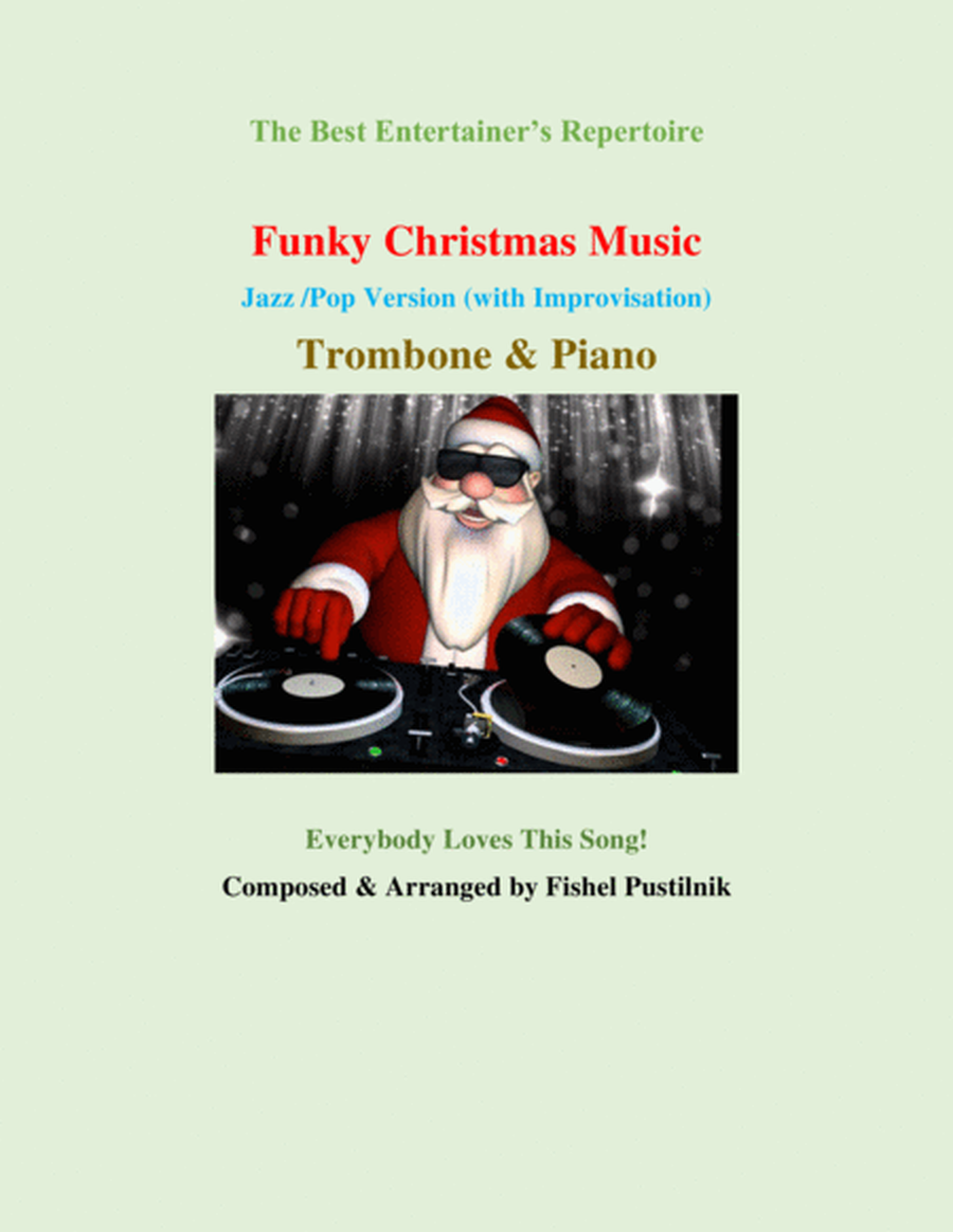 "Funky Christmas Music"-Piano Background for Trombone and Piano (with Improvisation) image number null