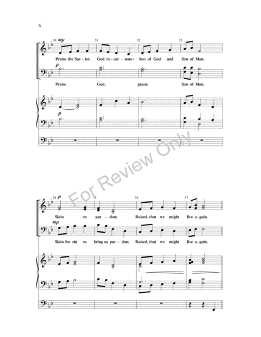 Matchless God of Grace 4-Part scores gallery preview page 6