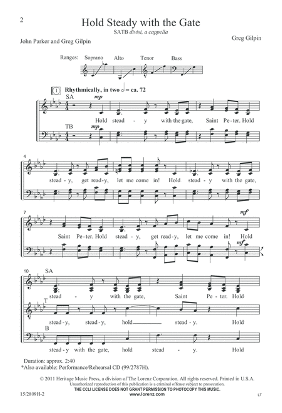 Hold Steady with the Gate Divisi scores gallery preview page 3