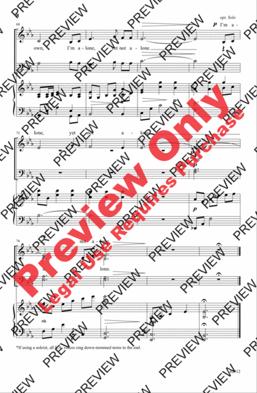 Alone Yet Not Alone (from the film Alone Yet Not Alone) 4-Part scores gallery preview page 8