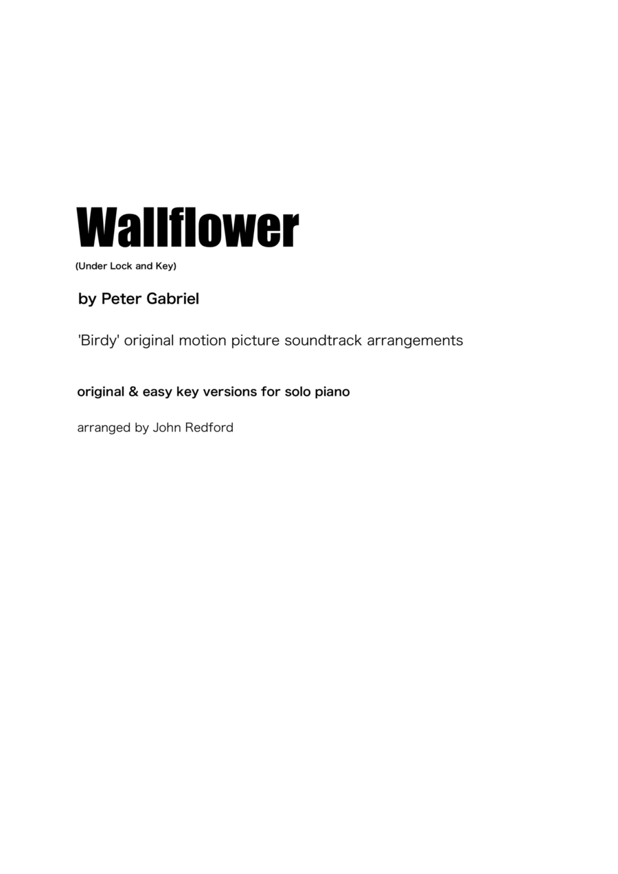 Wallflower Piano Solo scores gallery preview page 1
