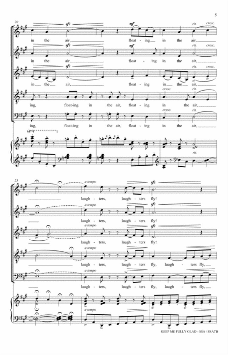 Keep Me Fully Glad Choir scores gallery preview page 5