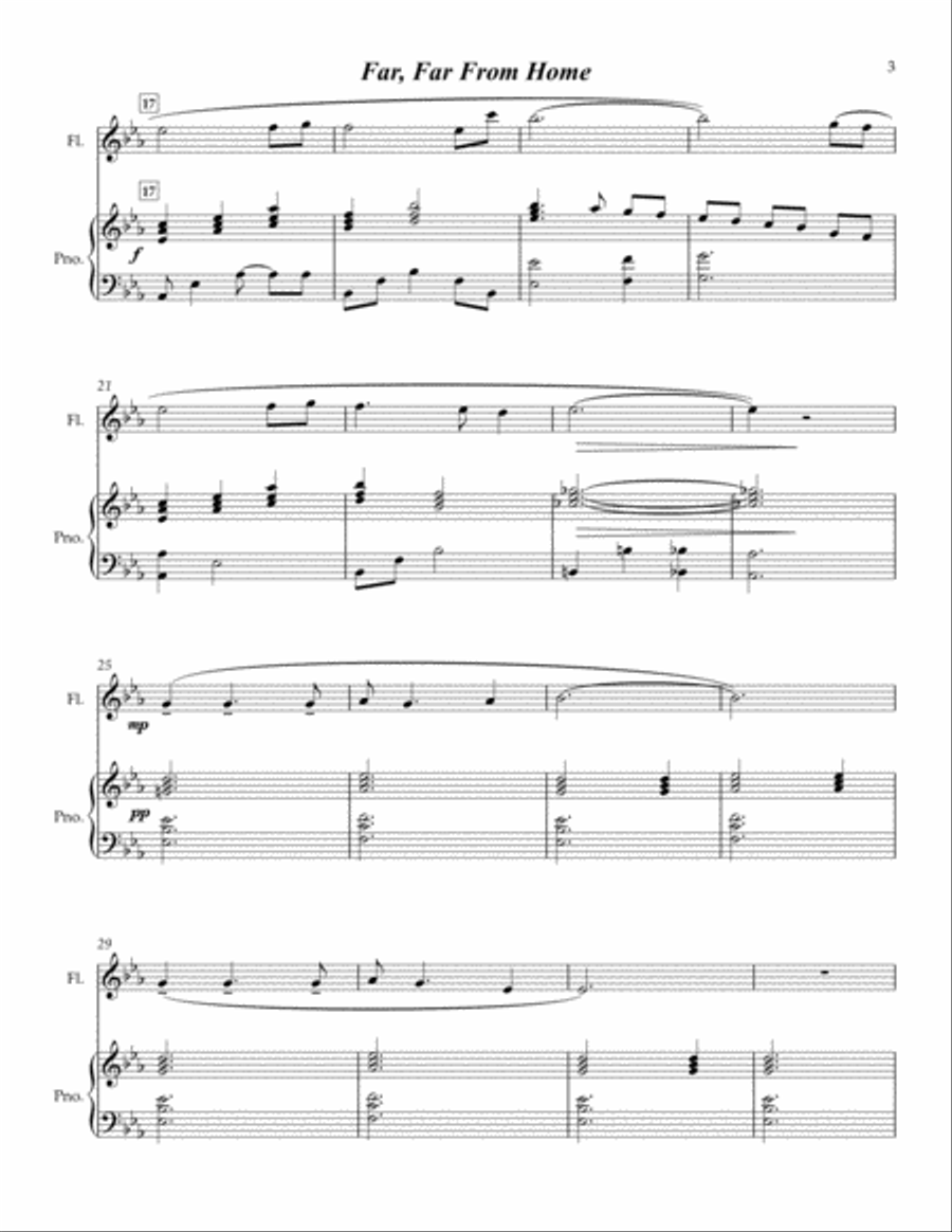 Far, Far From Home Flute Solo scores gallery preview page 3
