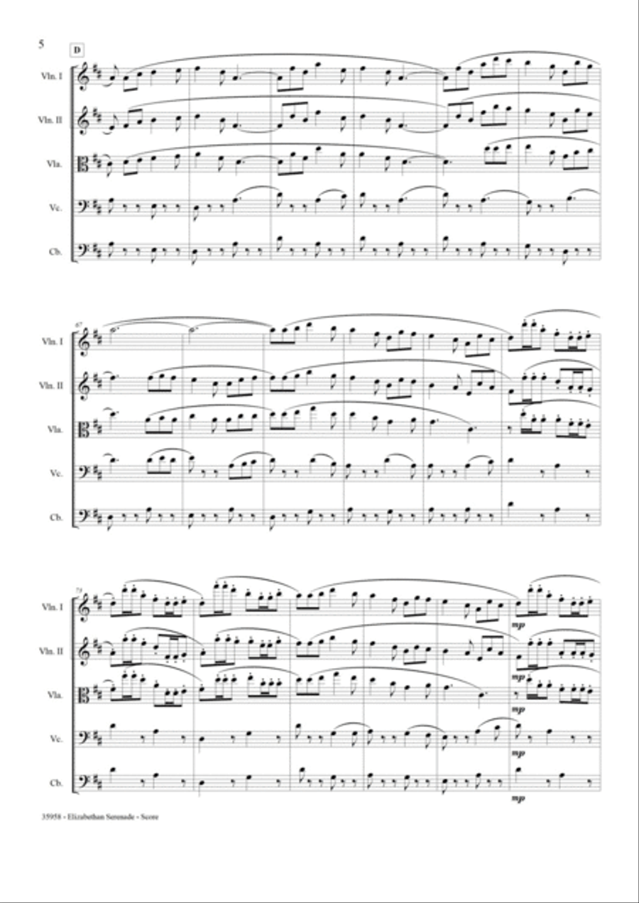 Elizabethan Serenade String Quartet scores gallery preview page 6
