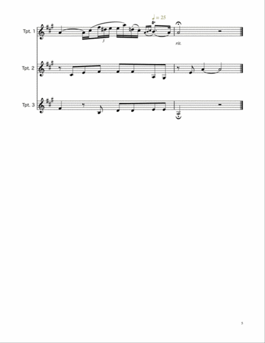 Arioso BWV 156 - Trumpet Trio Trumpet Trio scores gallery preview page 5