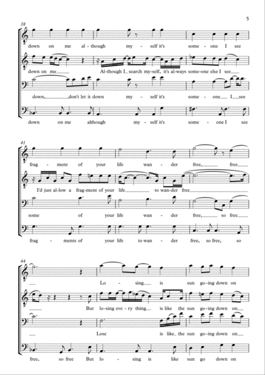 Don't Let The Sun Go Down On Me TTBB scores gallery preview page 5