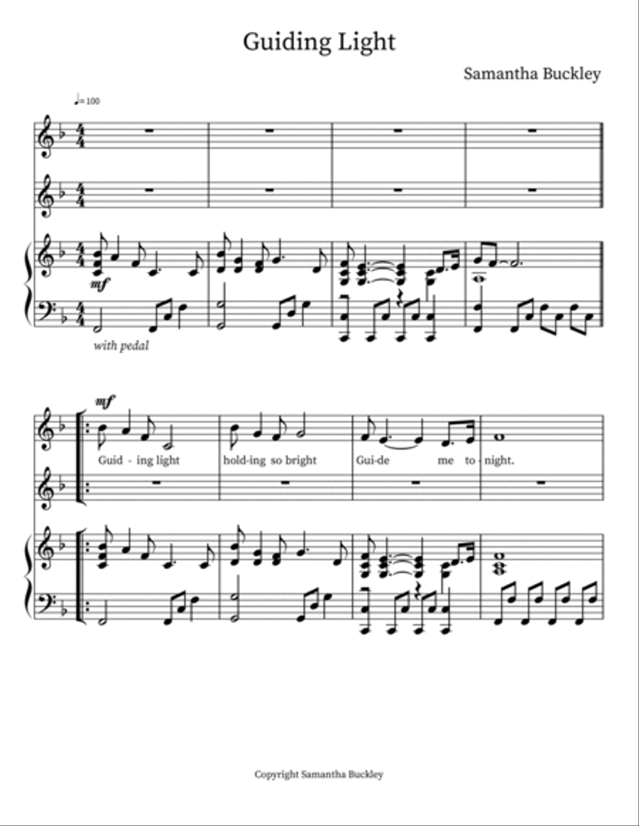 Guiding Light Guiding Light Easy Piano scores gallery preview page 2