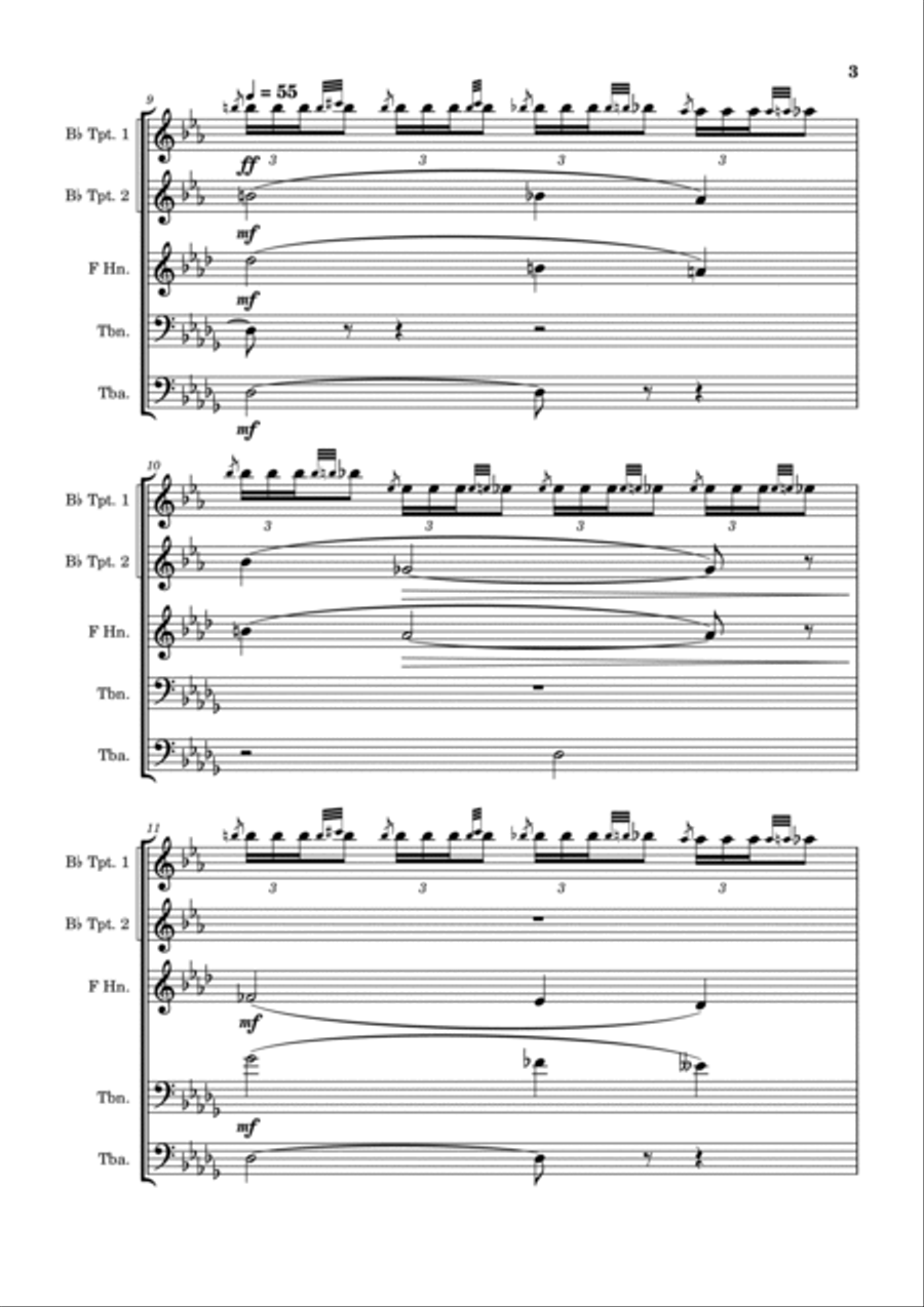 Samuel Goldberg und Schmuÿle - Pictures at an Exhibition Brass Ensemble scores gallery preview page 3