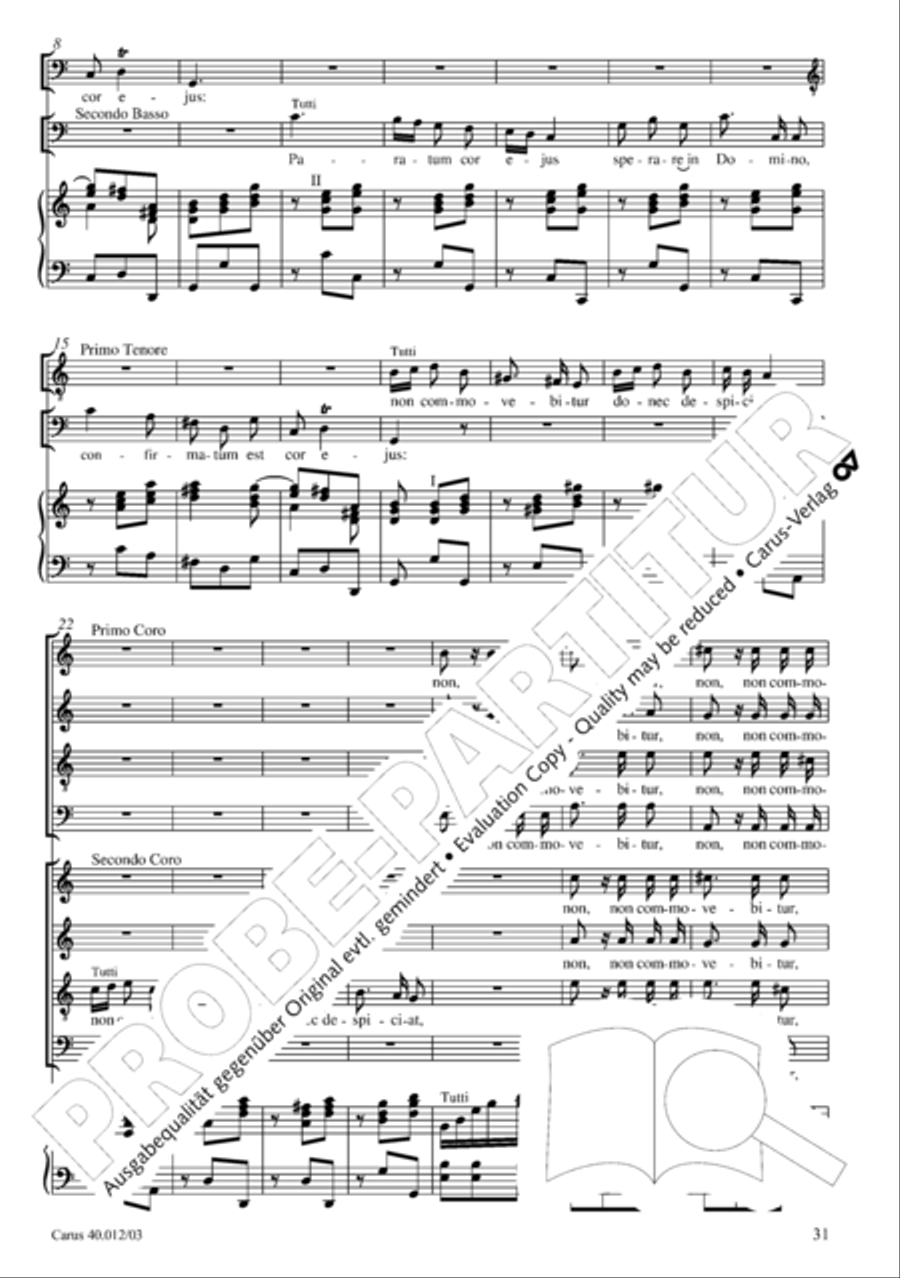 Beatus vir (How blest is he) Psalm 111 4-Part scores gallery preview page 32
