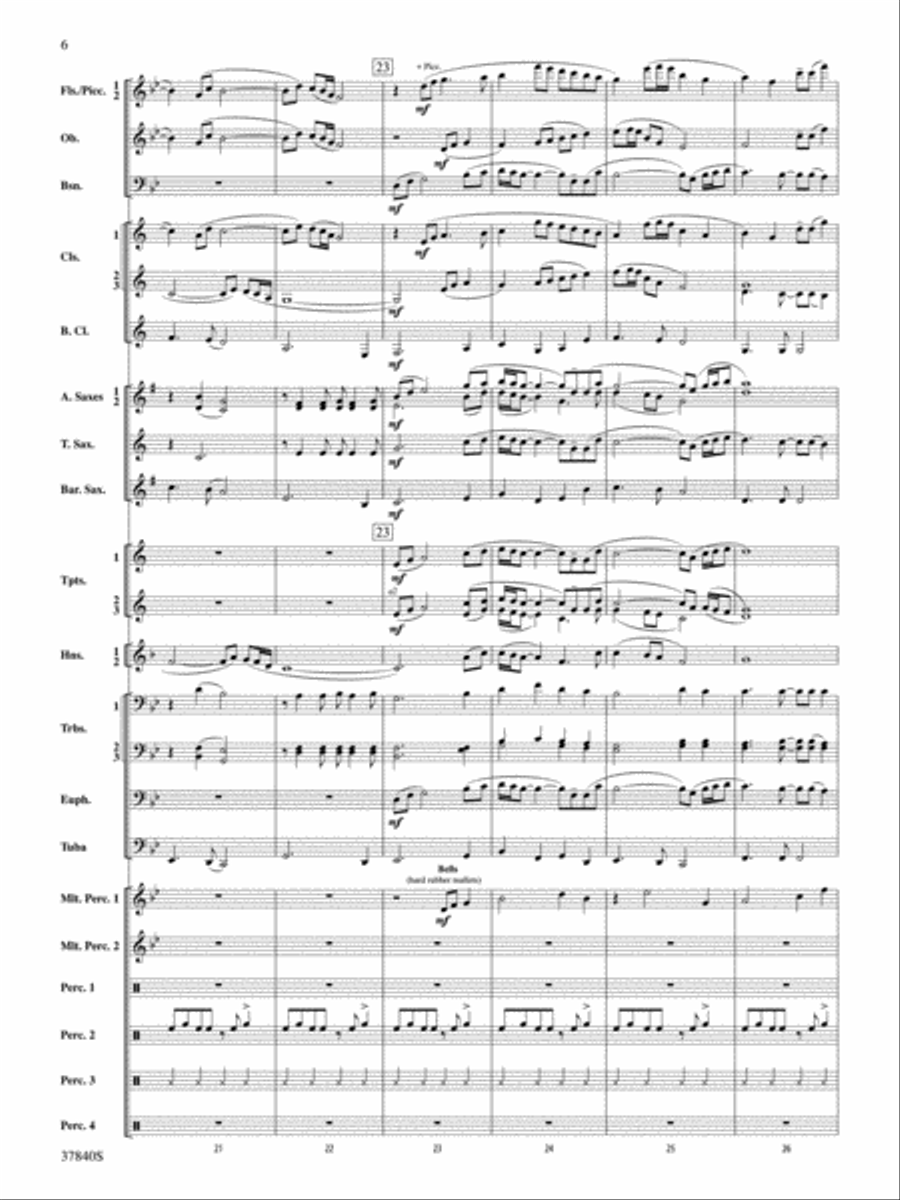 African Dreams: Score Concert Band scores gallery preview page 6