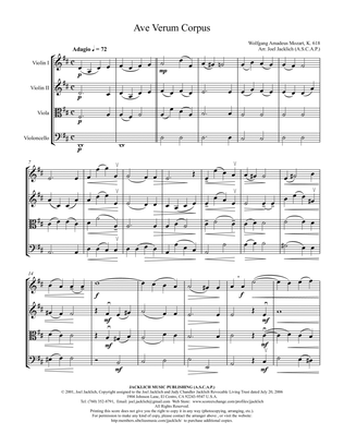 Ave Verum Corpus, K. 618 (string quartet)
