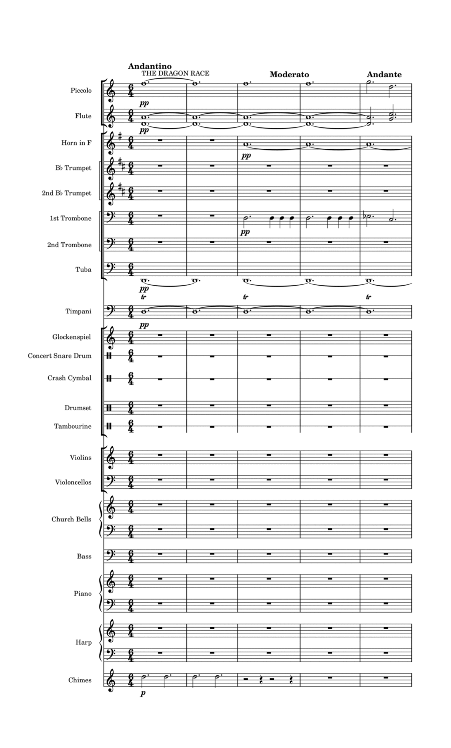 The Dragon Race Full Orchestra scores gallery preview page 1