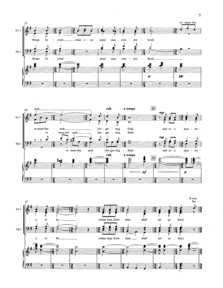 in time of (Choral Score)