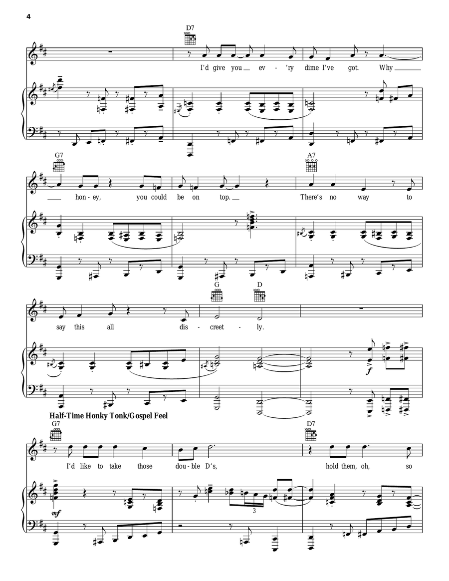 Here For You (from 9 to 5: The Musical) Piano, Vocal, Guitar scores gallery preview page 4
