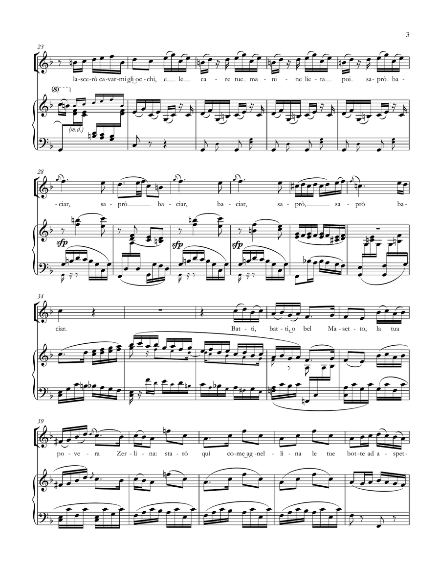 Batti, batti, o bel Masetto (Zerlina) from Don Giovanni - Accessible Accompaniments Edition Soprano Voice scores gallery preview page 3