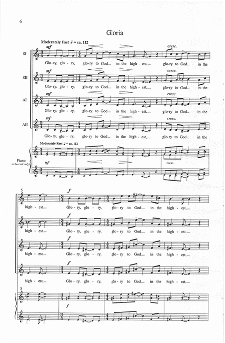 Passages from the Mass SSAA scores gallery preview page 5