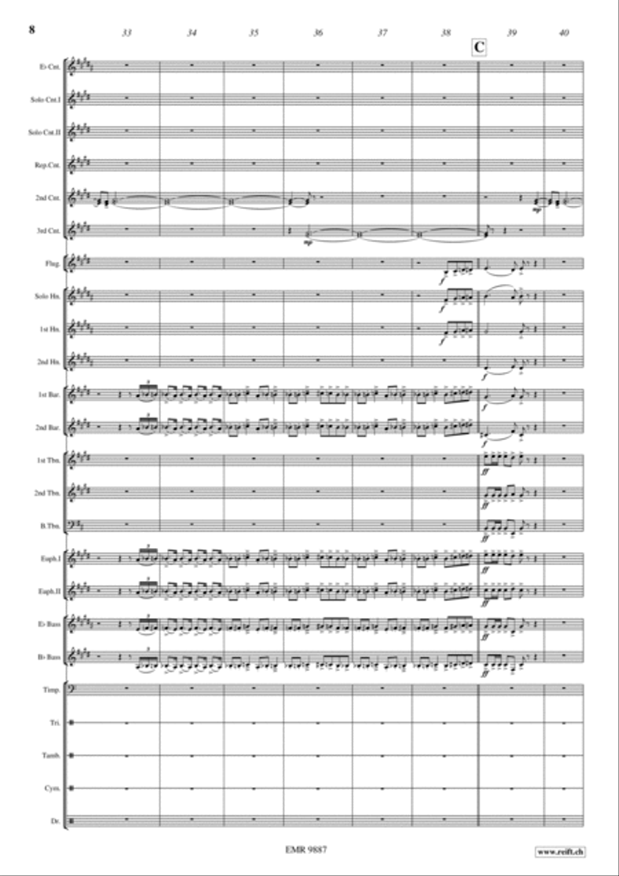 Finale from Symphony No. 1 Brass Band scores gallery preview page 8