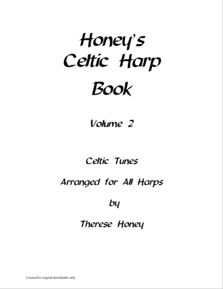 Honey's Celtic Harp Book Volume 2 Celtic Harp scores gallery preview page 2
