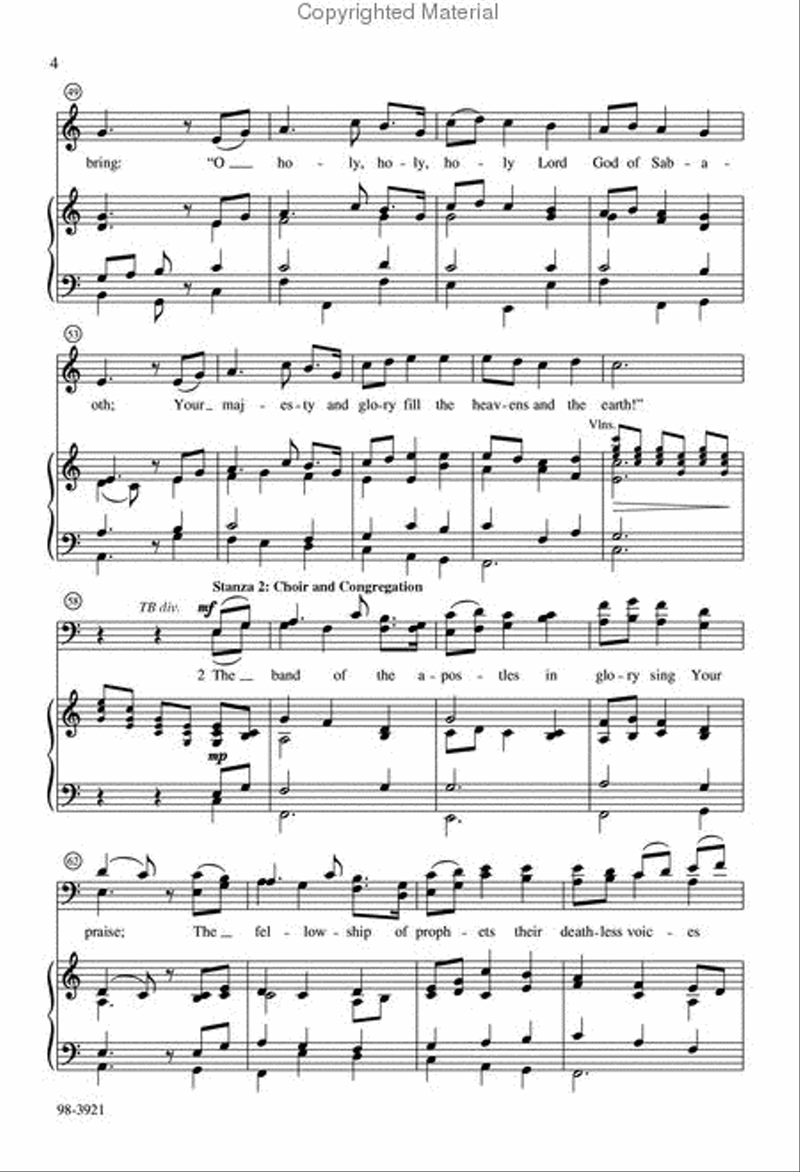 We Praise You and Acknowledge You, O God (Bender) 4-Part scores gallery preview page 3