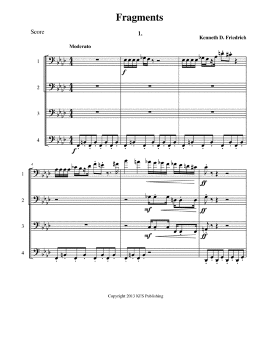 Fragments Fragments Brass Ensemble scores gallery preview page 1