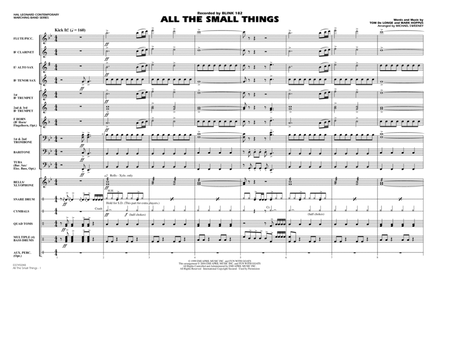 All The Small Things - Full Score image number null
