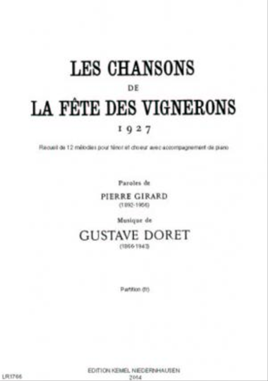 Les chansons de La fete des vignerons Choir scores gallery preview page 1