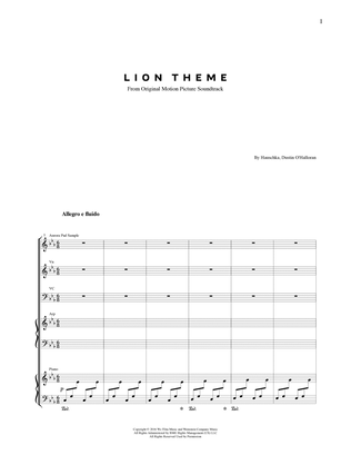 Book cover for Lion Theme - Score Only