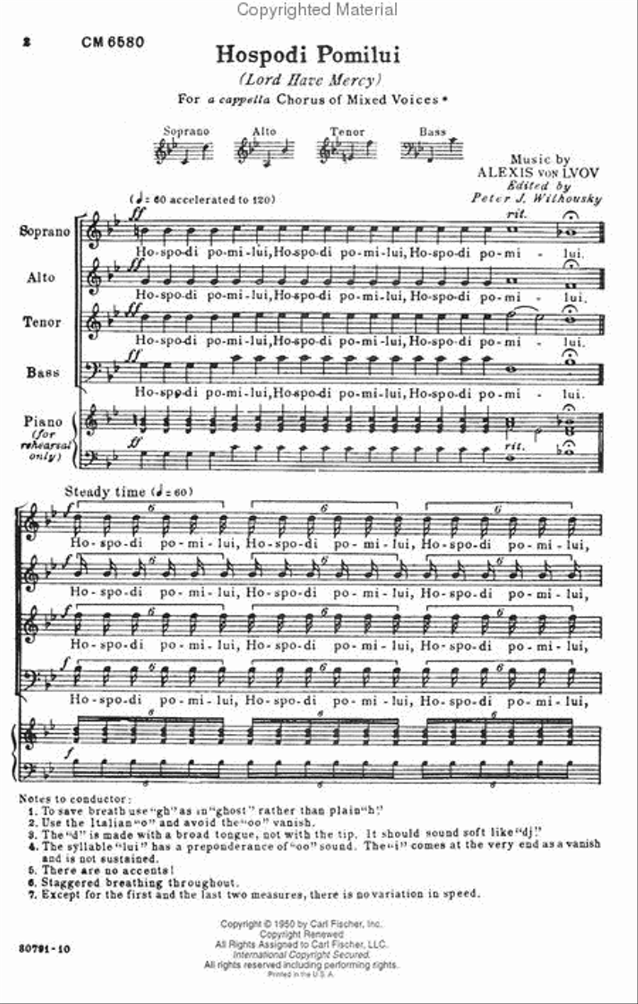 Hospodi Pomilui 4-Part scores gallery preview page 2