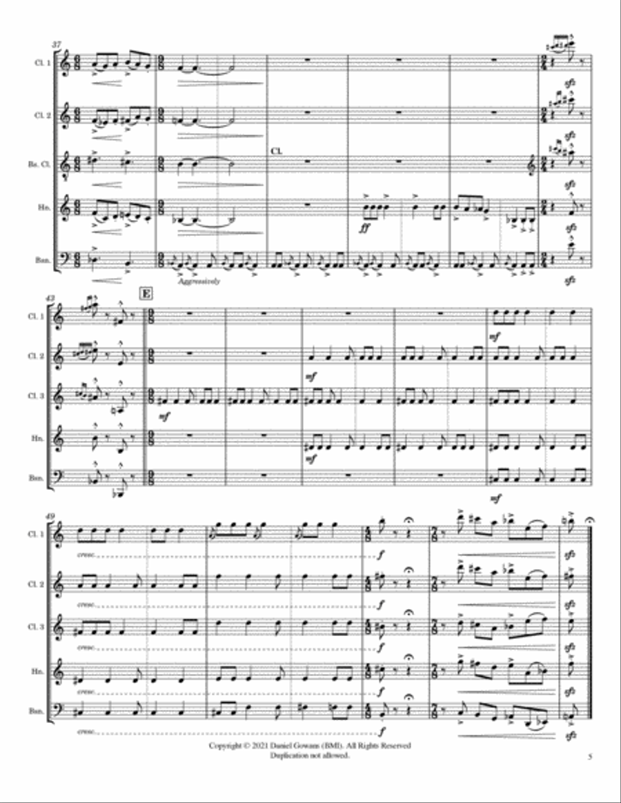 Covid Suite - for Five Wind Instruments Small Ensemble scores gallery preview page 6