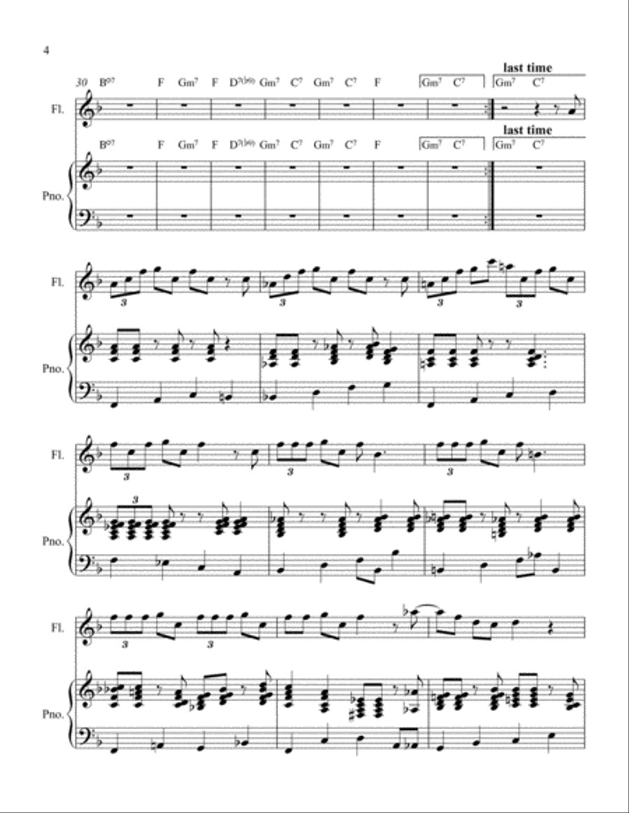 Now's The Time Flute Solo scores gallery preview page 4