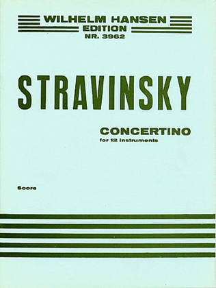 Book cover for Concertino (1952) for 12 Instruments