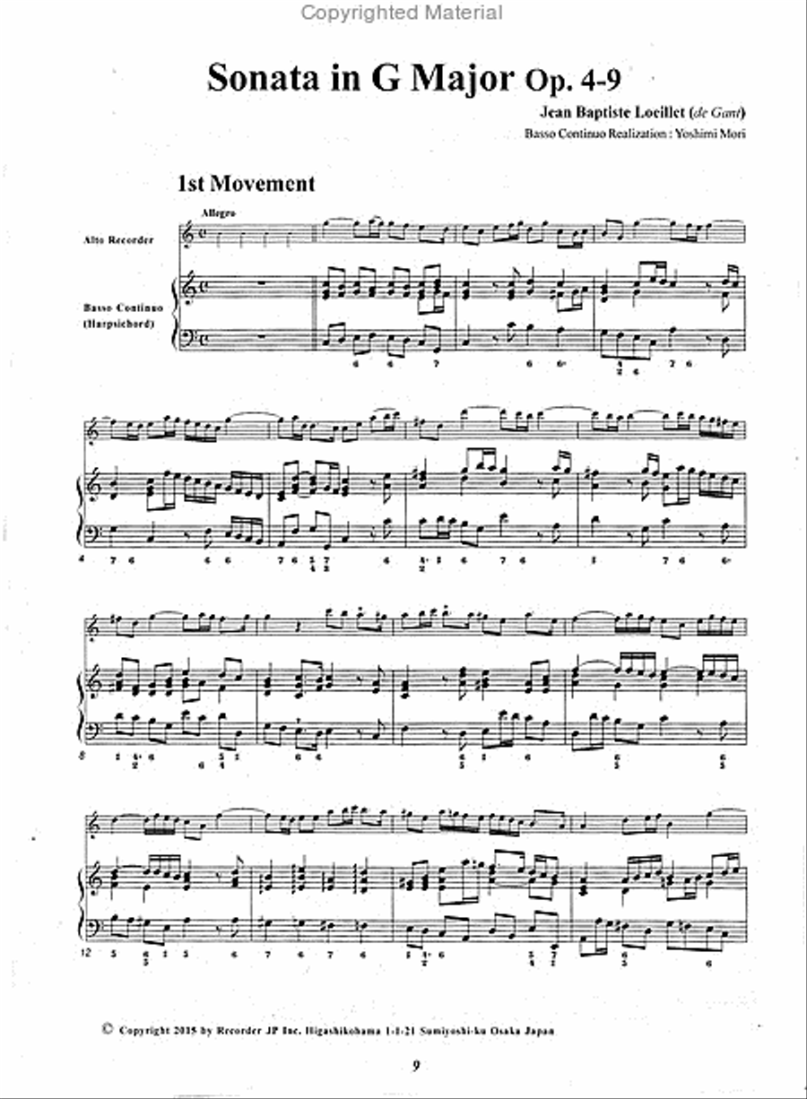 Sonata C Major Op. 4, no. 10 Alto Recorder scores gallery preview page 2