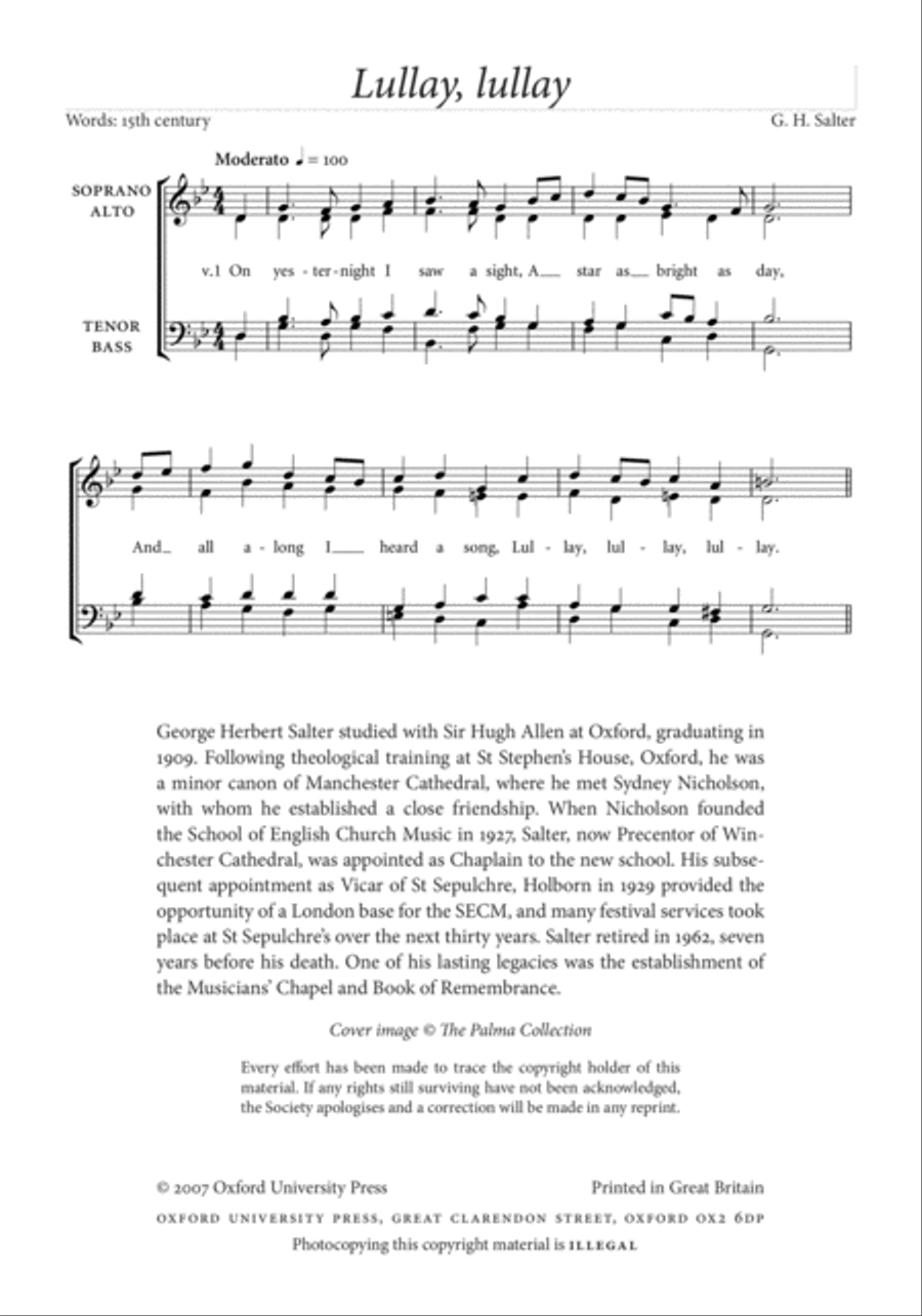 Lullay, lullay Lullay, lullay 4-Part scores gallery preview page 2