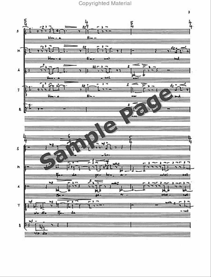 Madrigals 4 From Werther Opera SSATB scores gallery preview page 4