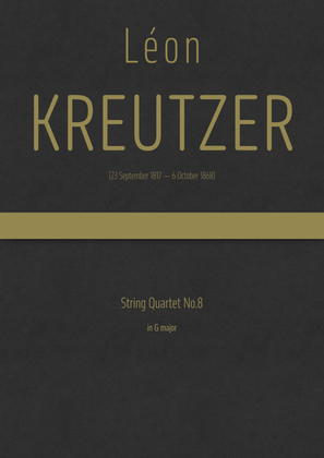 Kreutzer - String Quartet No.8 in G major