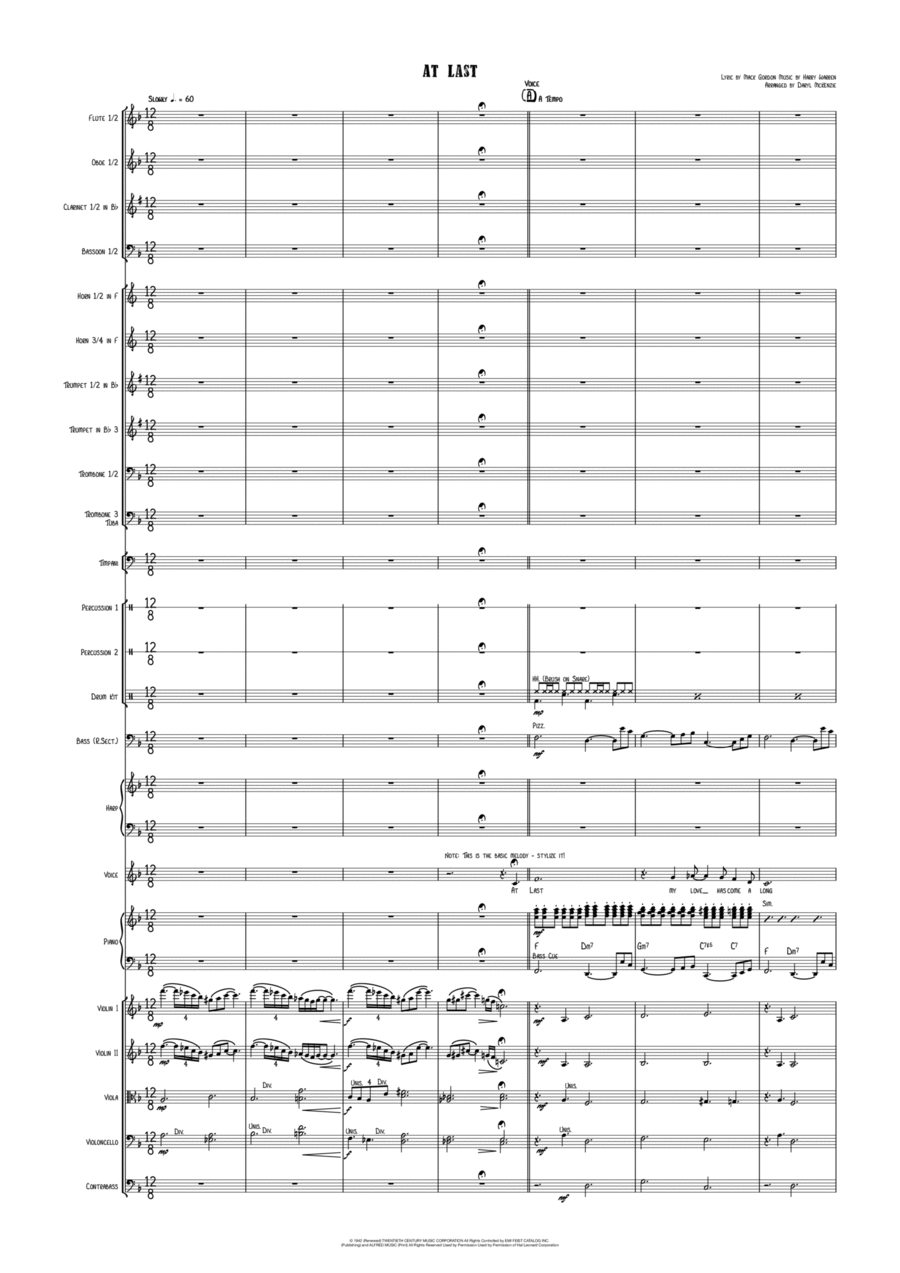 At Last Full Orchestra scores gallery preview page 1