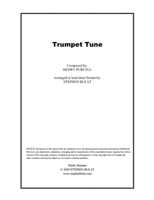 Trumpet Tune (Purcell) - Lead sheet (key of Db)