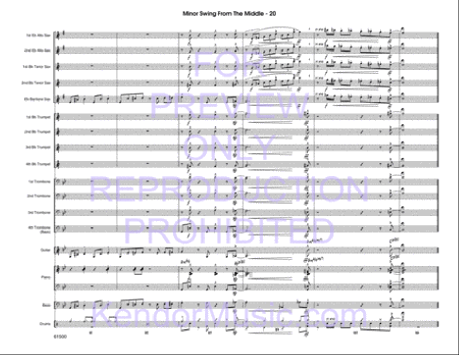 Minor Swing From The Middle Jazz Ensemble scores gallery preview page 21