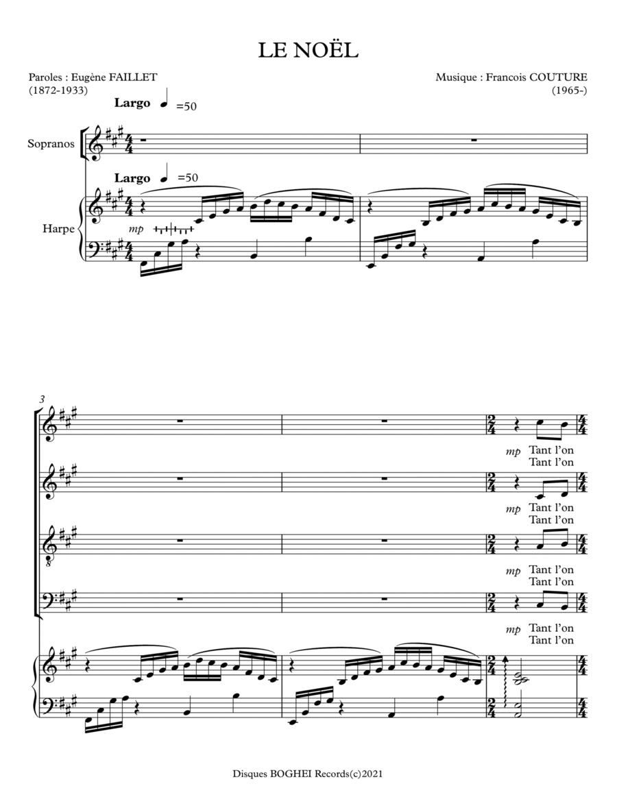 LE NOËL 4-Part scores gallery preview page 1