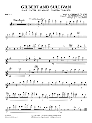 Gilbert And Sullivan (arr. Ted Ricketts) - Flute 2