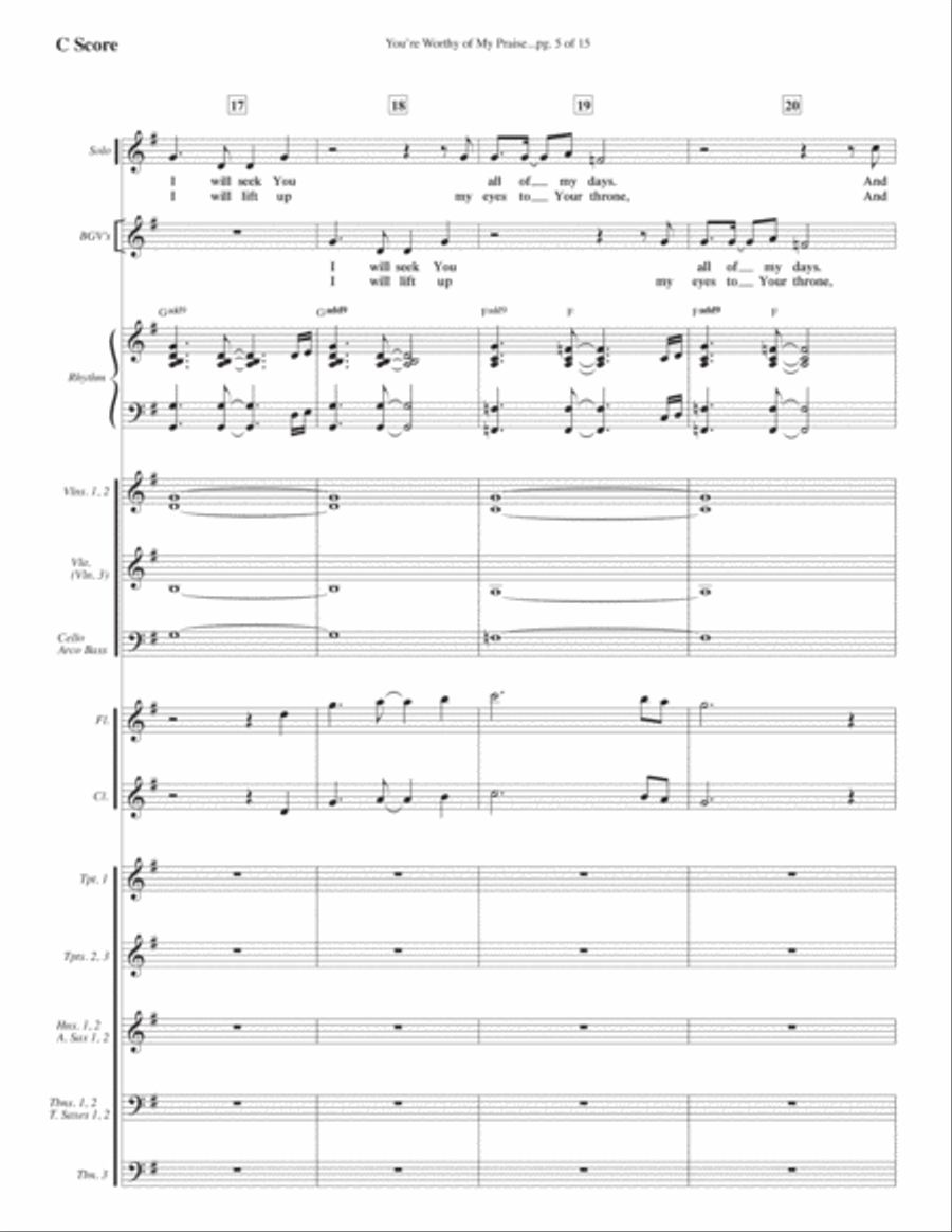 You're Worthy Of My Praise Voice scores gallery preview page 5