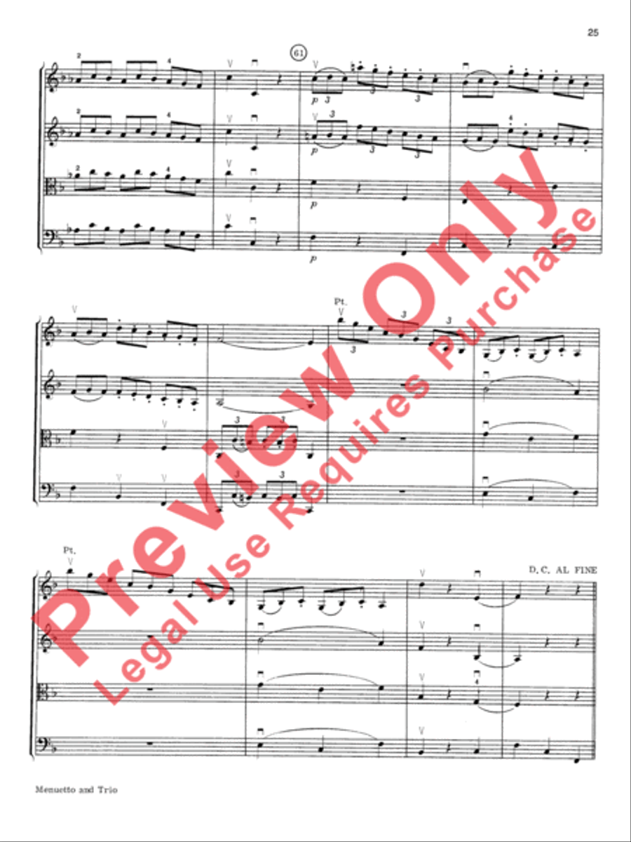 Mozart String Quartets String Quartet scores gallery preview page 26