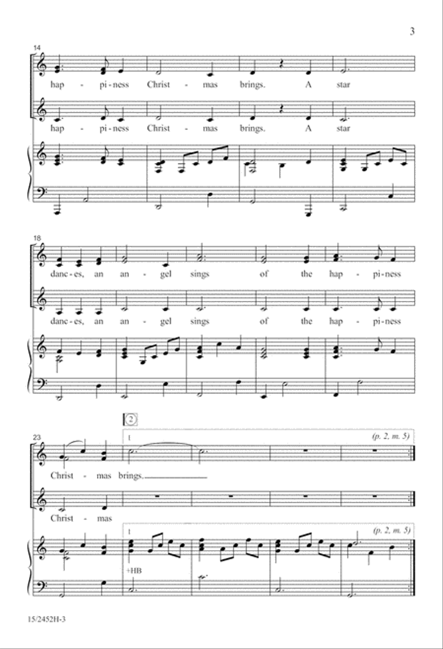 A Star Dances, an Angel Sings SSA scores gallery preview page 3