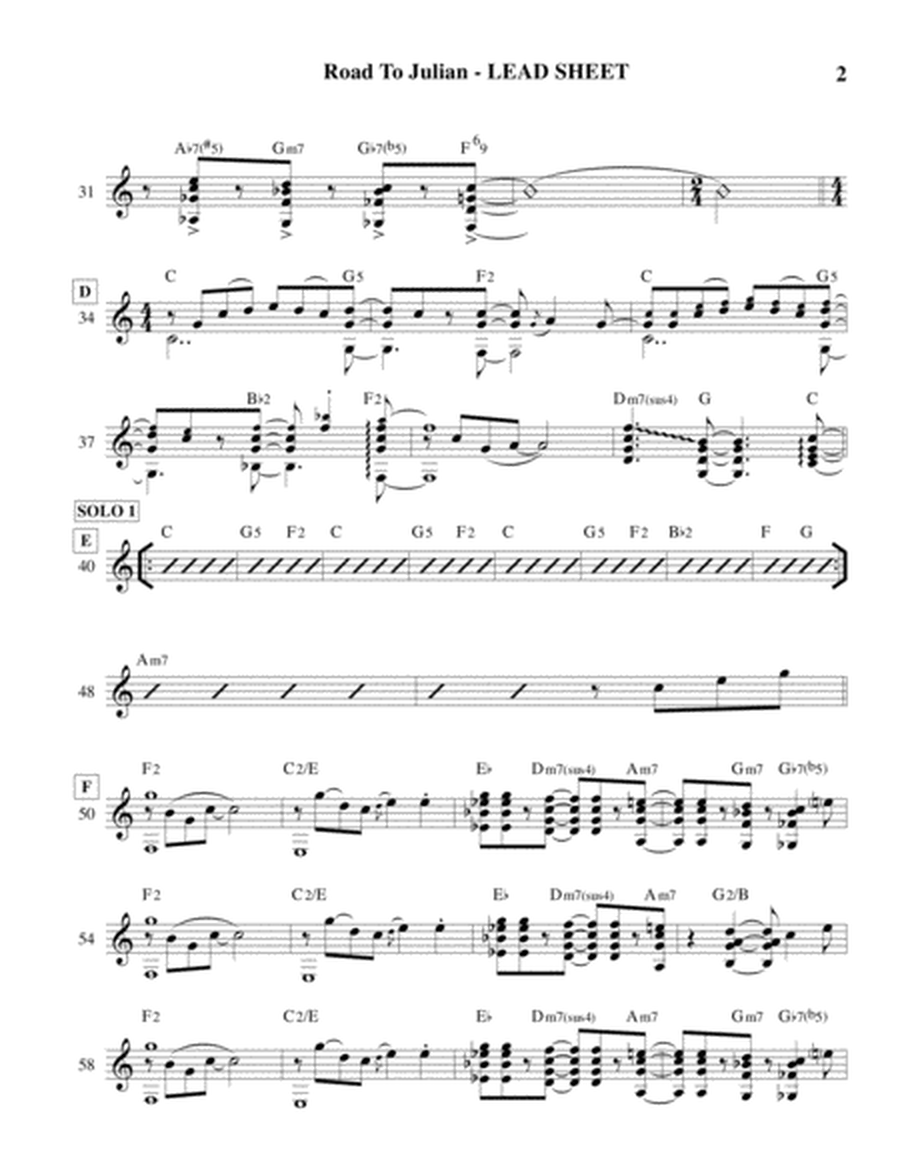 Road To Julian (Lead Sheet) image number null