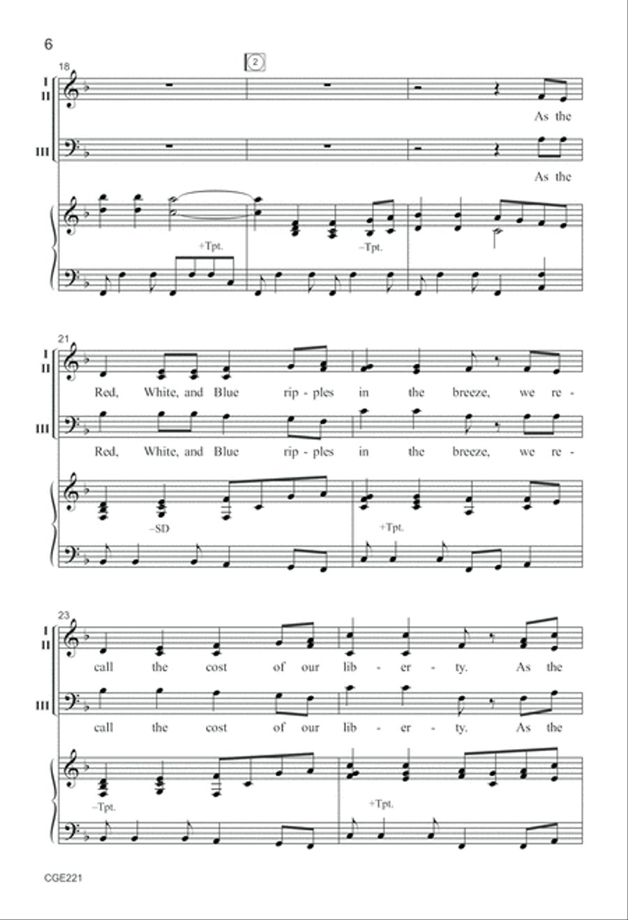 We Stand United Three-part Mixed 3-Part scores gallery preview page 6
