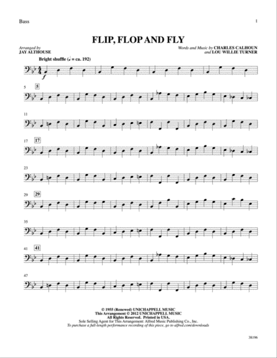 Flip, Flop and Fly: String Bass Double Bass scores gallery preview page 1