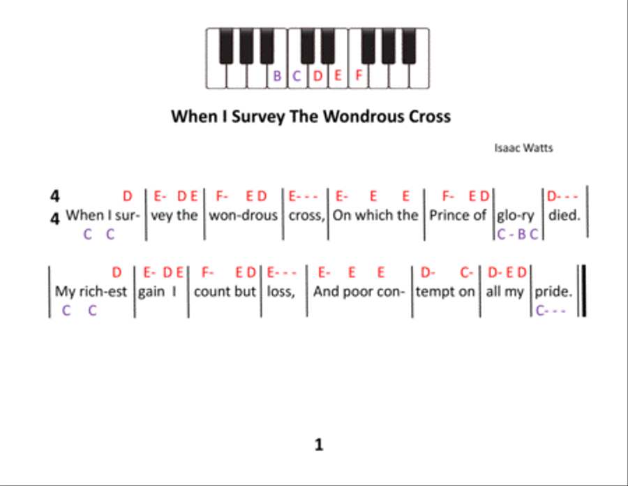 Beginner Hymns & Spirituals (prestaff piano) Easy Piano scores gallery preview page 4
