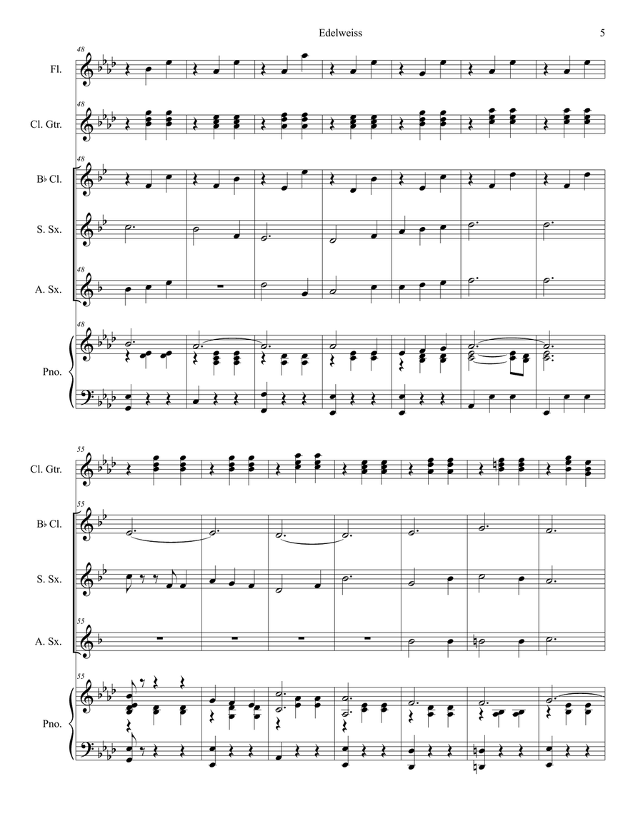 Edelweiss Edelweiss Woodwind Duet scores gallery preview page 5